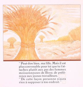 Ruthia neuvottiin seuraamaan Boazin sadonkorjuukonetta 